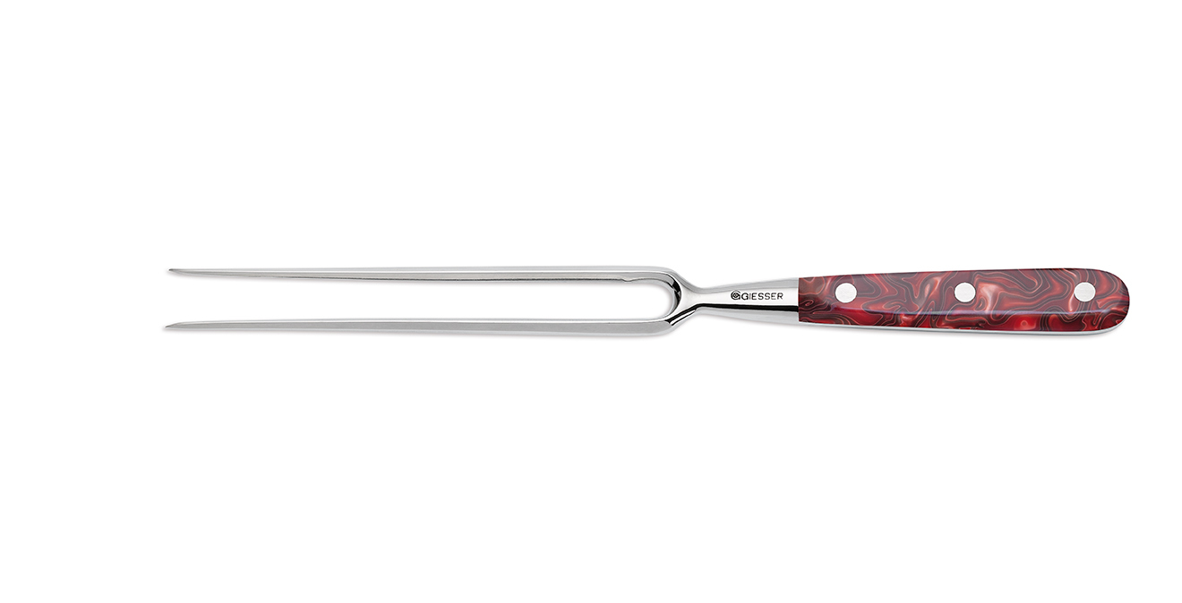 Johannes Giesser Wurstprobiermesser Mit Gabel & Lip – Metall, Grau, Für Metzger & Feinschmecker